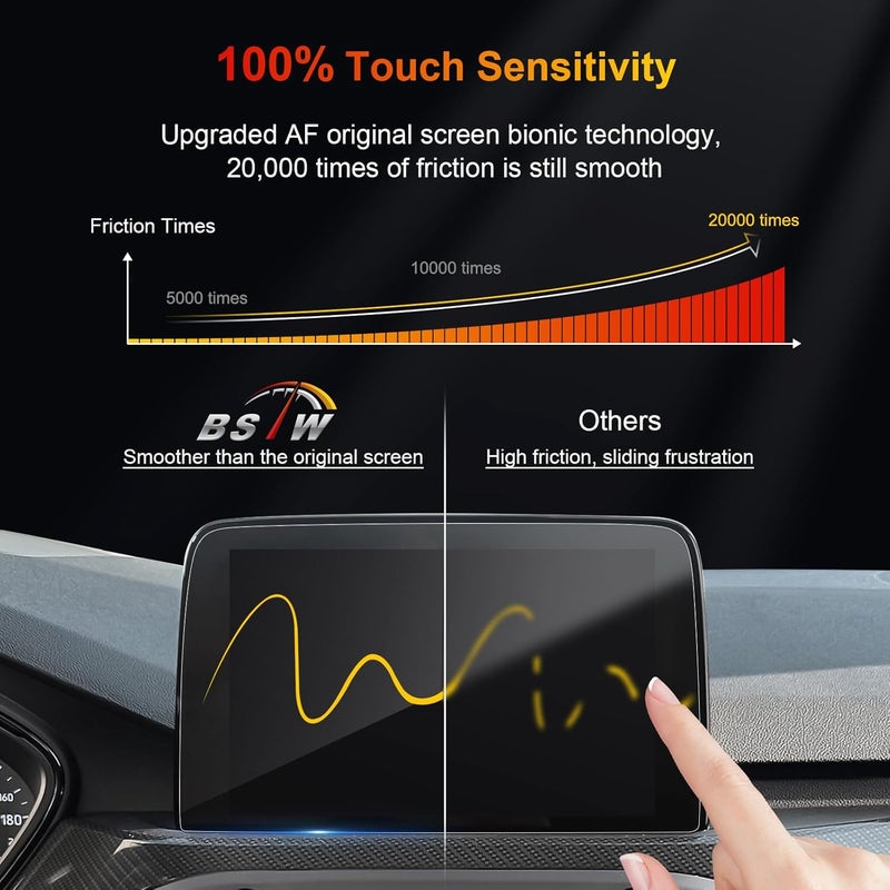 BSTW for 2020 Ford Escape Screen Protector for 2020-2025 Escape Active/ST-Line Select/Titanium SYNC 3 8" Touchscreen for 2025 Escape Accessories Tempered Glass Protective Film (Escape 8-In HD) - Image 5